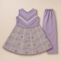 Charming Pastel Purple Chikankari Style 2-Piece Outfit for Girls