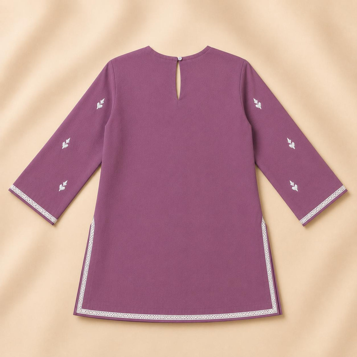 Soft Purple Embroidered 2-Piece Gharara Outfit (Stitched)