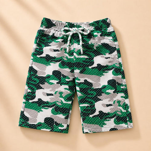 Boys 14th August Patriotic Graphic Tee & Camouflage Shorts Suit