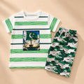 Boys 14th August Patriotic Graphic Tee & Camouflage Shorts Suit