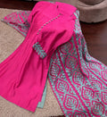 Vibrant Magenta and Mint Ralli-Inspired Appliqué 3-Piece Suit