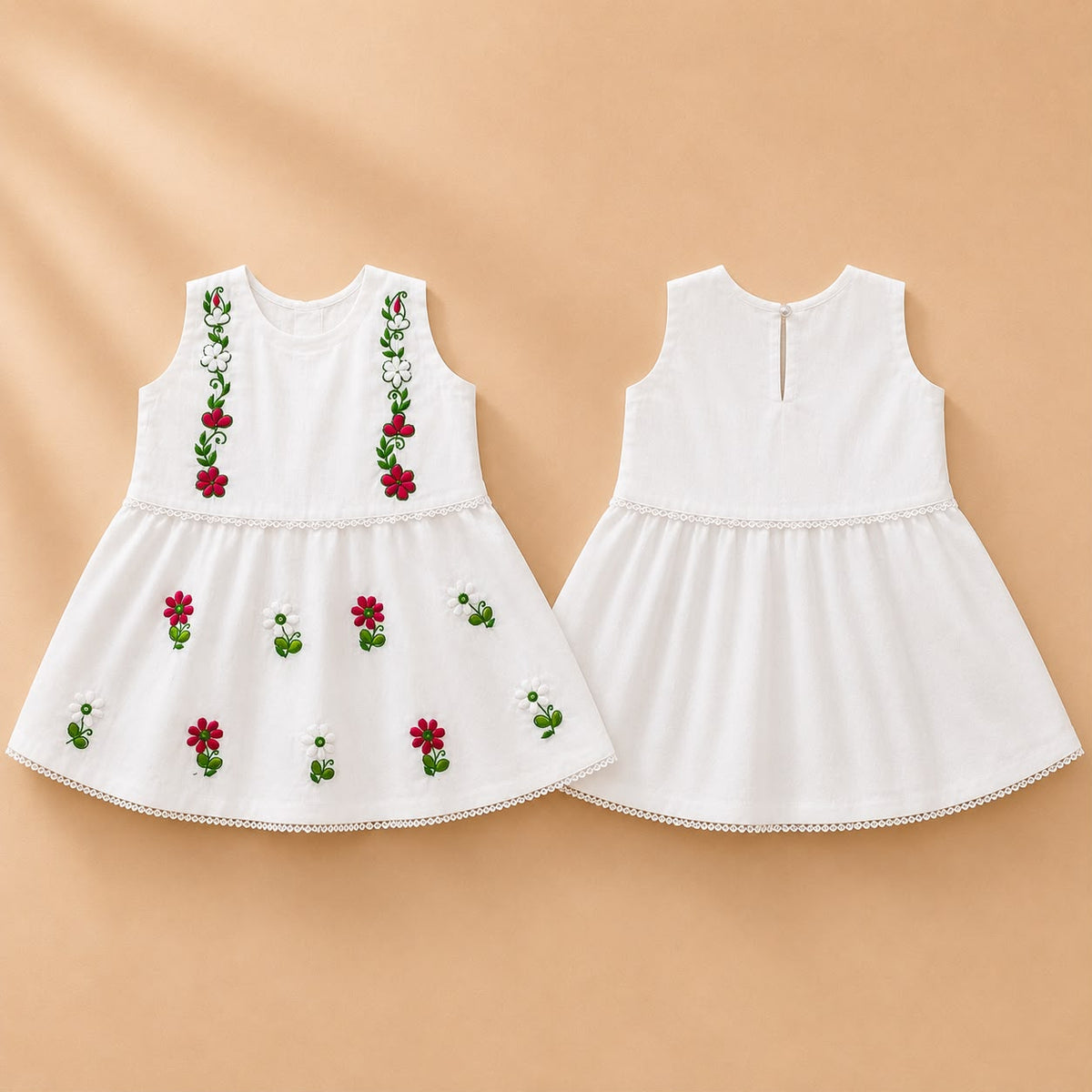 Floral Charm – Embroidered Outfit Set