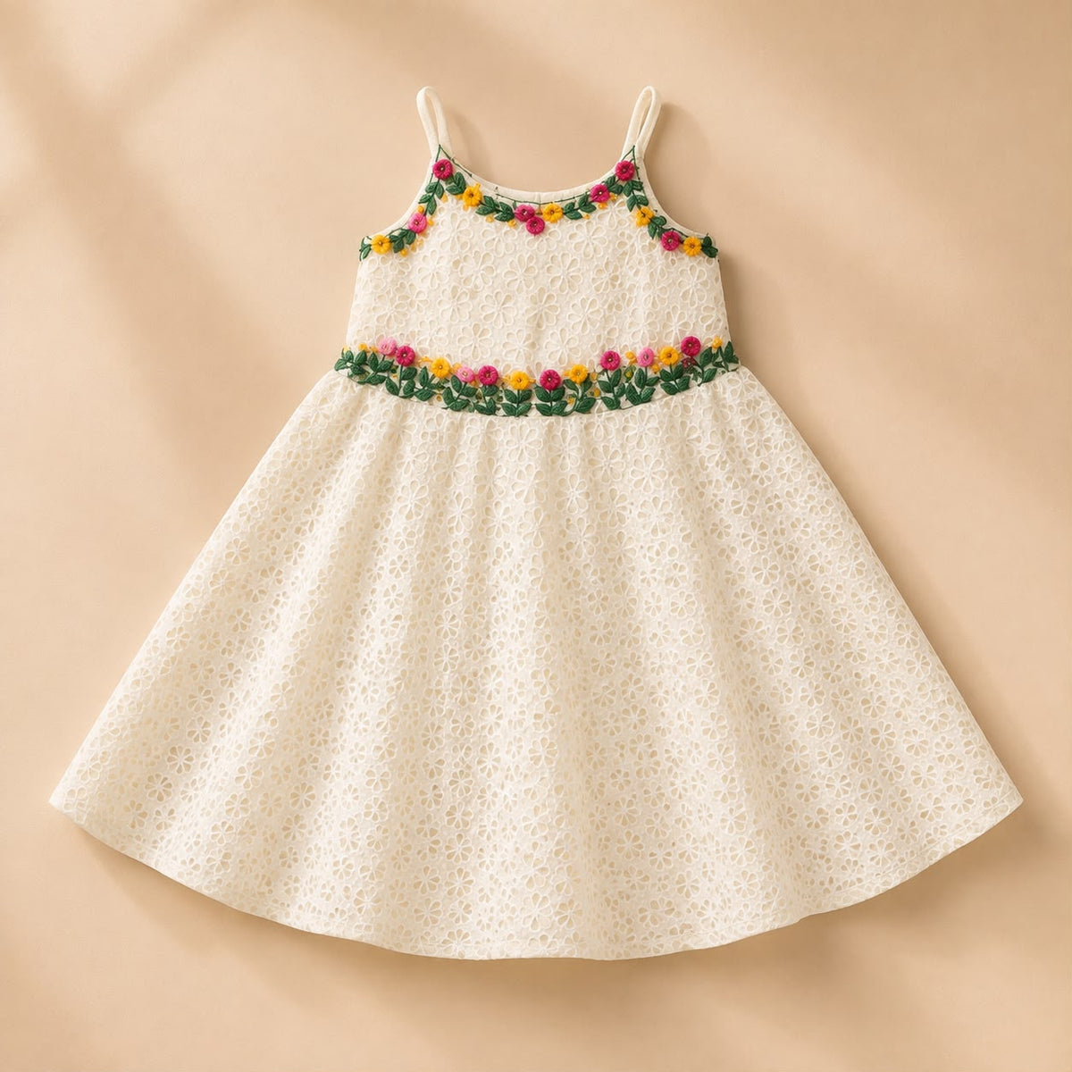Elegant Bloom – Floral Embroidered Outfit.