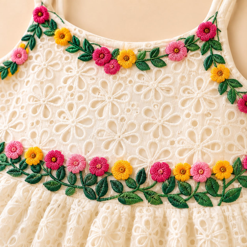 Elegant Bloom – Floral Embroidered Outfit.