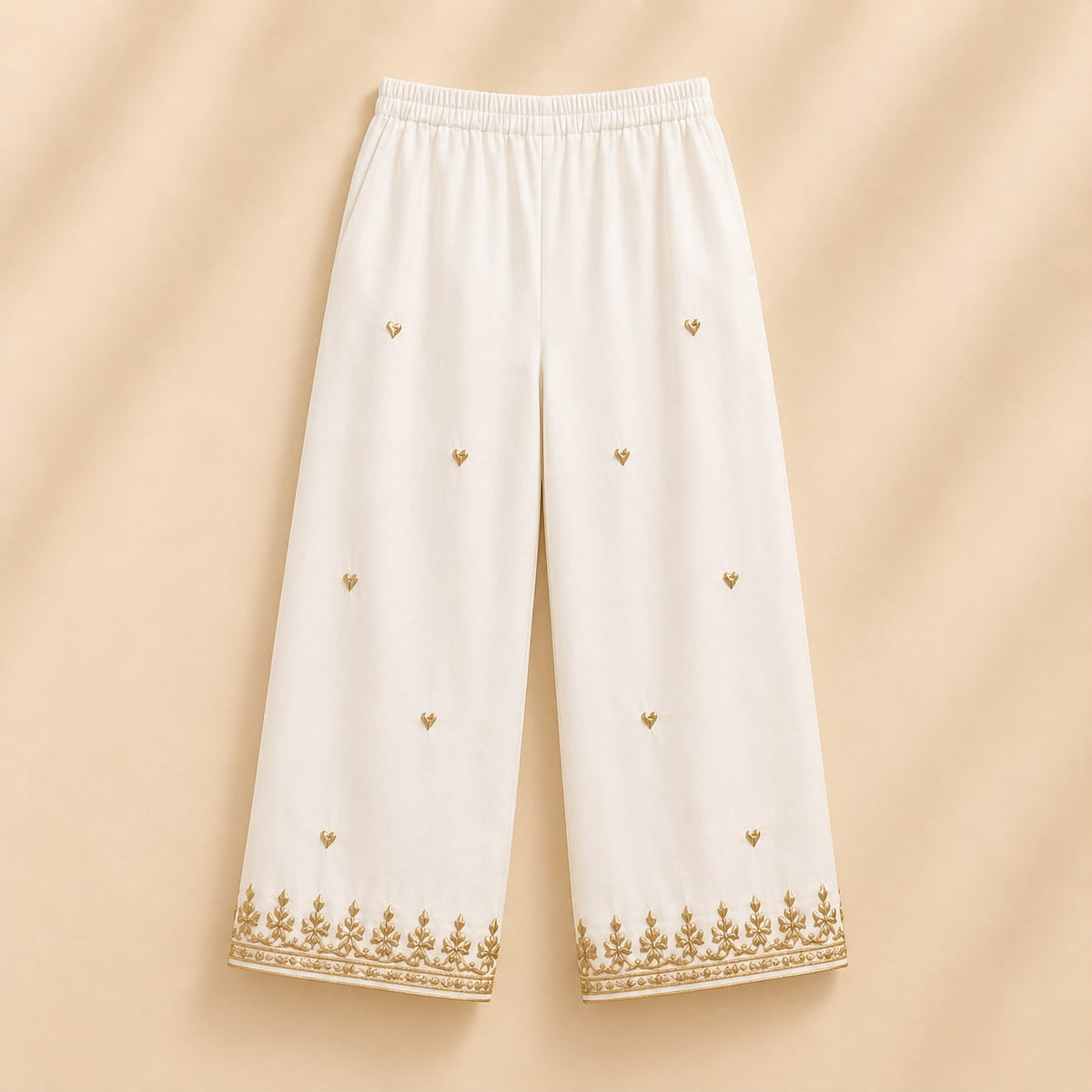 Elegant White Embroidered Kurta Trouser Set with Pink Printed Dupatta