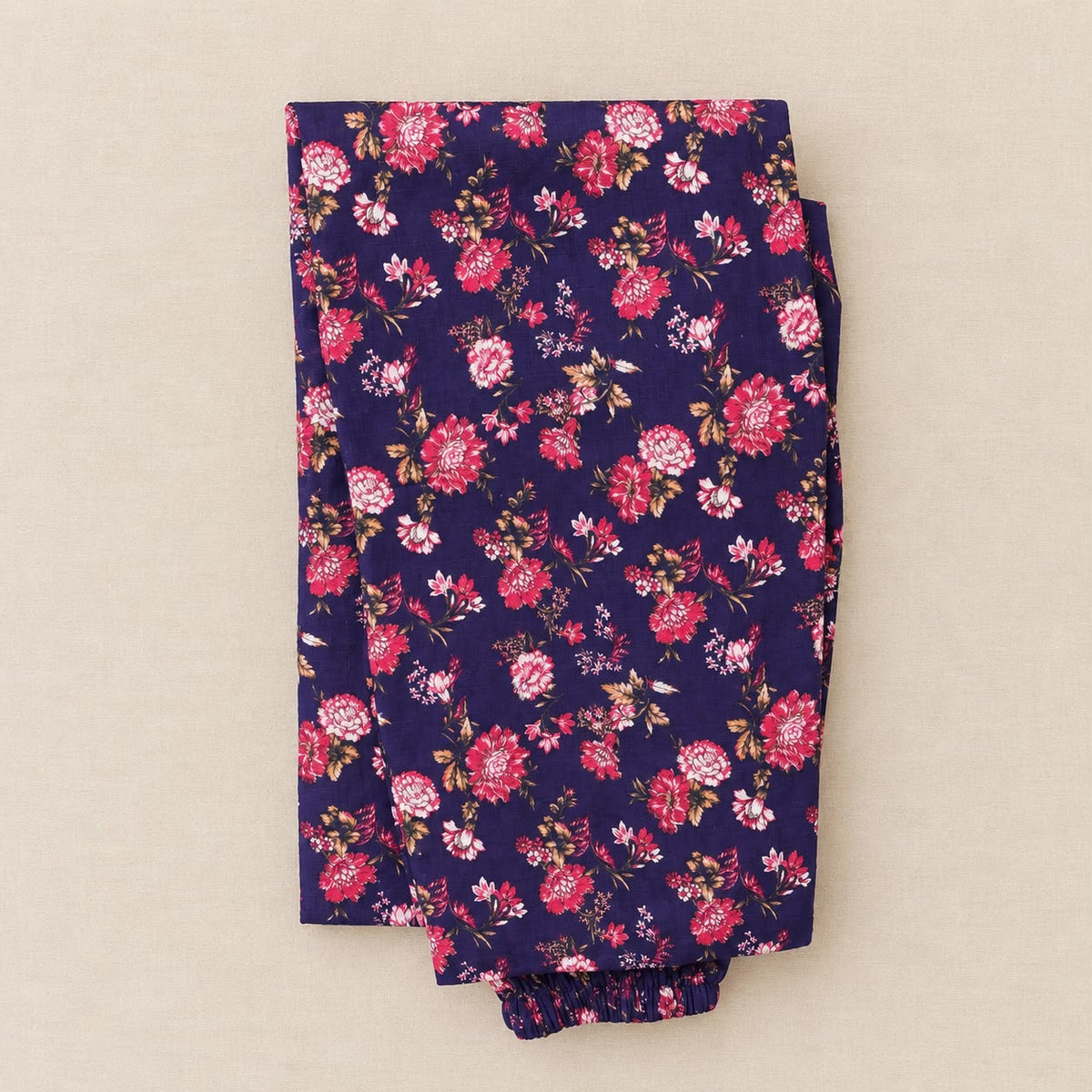 Floral Printed khaddar outfit with Embroidered Border.